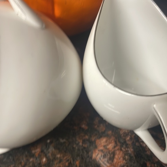 Sango Fine China ~ Silver Snow ~ Sugar Bowl & Creamer Set ~ Vintage 1970-79 - Picture 15 of 16